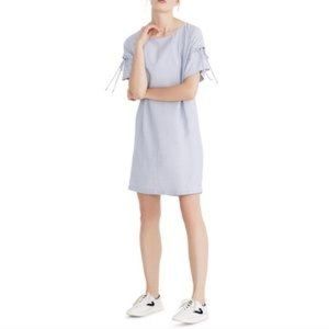 Madewell striped laced sleeve dress